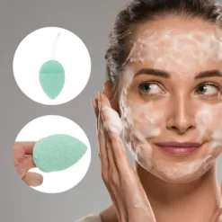 Unique Bargains Teardrop-shaped Compressed Facial Sponge 5 Pcs