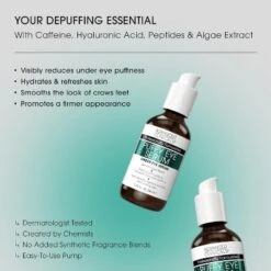 Advanced Clinicals Puffy Eye Serum, Under-Eye Serum For Puffiness & Dark Circles, 1.75 Fl Oz