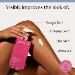 MEDIX 5.5 Retinol Body Cream And Argan Oil Body Cream For Wrinkles, And Moisturizing Dry Skin. Set Of Two - 15 Fl Oz