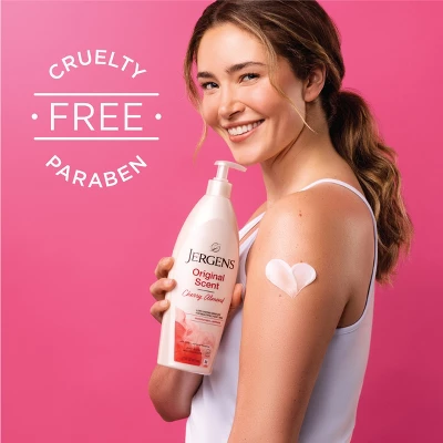 Jergens Original Scent With Cherry Almond Essence Dry Skin Moisturizer, Long Lasting Hydration 4 Jergens Original Scent With Cherry Almond Essence Dry Skin Moisturizer, Long Lasting Hydration - Image 2