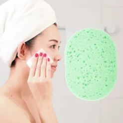 Unique Bargains Reusable Sponge Face Scrubber 4.33"x3.46" Multicolor 6 Pcs