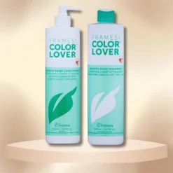 Framesi Color Lover Smooth Shine Shampoo & Conditioner (16.9 Oz) - Duo Set | Sulfate Free, Humidity Control, Anti-Frizz, UV & Thermal Protection