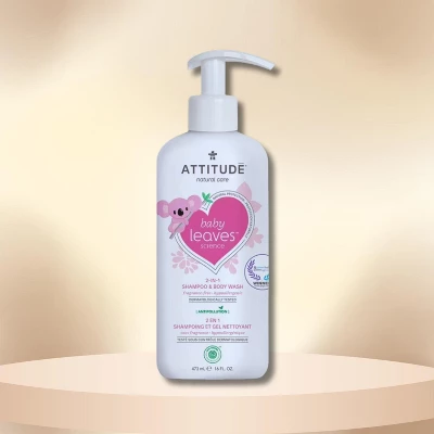 Attitude Baby Leaves Shampoo & Body Wash Unscented - 16 Oz - The Gentlest Clean For The Purest Love 4 Attitude Baby Leaves Shampoo & Body Wash Unscented - 16 Oz - The Gentlest Clean For The Purest Love - Image 2