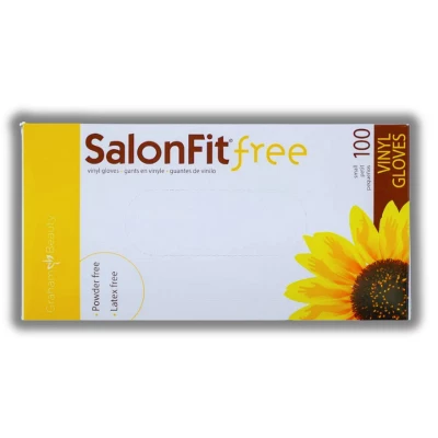 Graham Beauty SalonFit Free Vinyl Gloves (100 Pc) Small - Powder-Free & Latex-Free - Chemical Resistant Protection 4 Graham Beauty SalonFit Free Vinyl Gloves (100 Pc) Small - Powder-Free & Latex-Free - Chemical Resistant Protection - Image 2