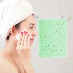 Unique Bargains Reusable Sponge Face Scrubber 4.33"x3.15" Multicolor 6 Pcs