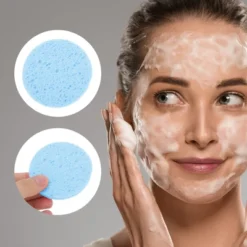 Unique Bargains Lightweight Round Compressed Facial Sponge 5 Pcs