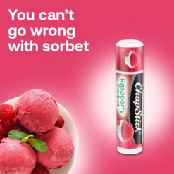 ChapStick Lip Moisturizer, Raspberry Sorbet, 12-Pack – Bulk Lip Balm, Luscious & Sweet, 0.15 Oz Ea