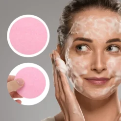 Unique Bargains Convenient Round Compressed Facial Sponge 5 Pcs