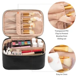 Makeup Bag, Portable Cosmetic Bag, Large Capacity Travel Makeup Case Organizer