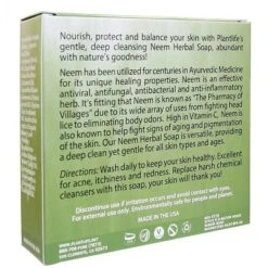 Plantlife Neem Herbal Bar Soap - Hand Crafted Using Plant-Based Ingredients - Made In California 4.5oz Bar