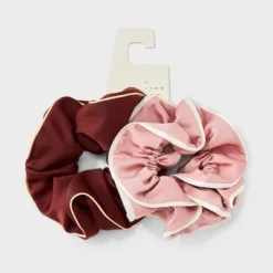 Satin Hair Twister Set 2pc - A New Day™ Pink/Red