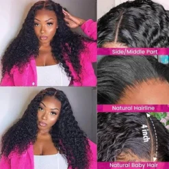 Jessie's Wig 12-20 Inch Lace Frontal Deep Wave 4x4 Natural Black 1 Pc/Pack -The Body Shop GUEST 776f1029 a4b1 4c38 8c47 bba37776f111