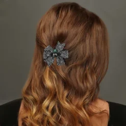 Unique Bargains Women's Halloween Grace Bow Hair Clip 1 Pc