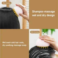 Evo Bytes Scalp Massager Shampoo Brush For Deep Cleaning And Relaxing Massage - Pink