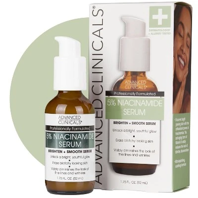 Advanced Clinicals Brightening 5% Niacinamide Face Serum W/ Vitamin C + Hyaluronic Acid For Blotchy Skin, 1.75 Fl Oz 11 Advanced Clinicals Brightening 5% Niacinamide Face Serum W/ Vitamin C + Hyaluronic Acid For Blotchy Skin, 1.75 Fl Oz - Image 9
