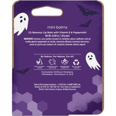 Burt's Bees Beeswax Lip Balm - Halloween - 0.049oz/3ct 11 Burt's Bees Beeswax Lip Balm - Halloween - 0.049oz/3ct - Image 9