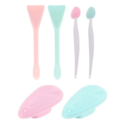 Unique Bargains Soft Plastic Silicone Cleansing Mask Brush Pink Blue 6Pcs 8 Unique Bargains Soft Plastic Silicone Cleansing Mask Brush Pink Blue 6Pcs - Image 6