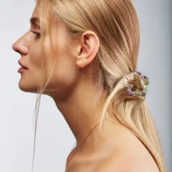 Unique Bargains Women's Acrylic Flower Hair Claw Clip 1.97"x1.77"x1.30" Multicolor 6 Pcs