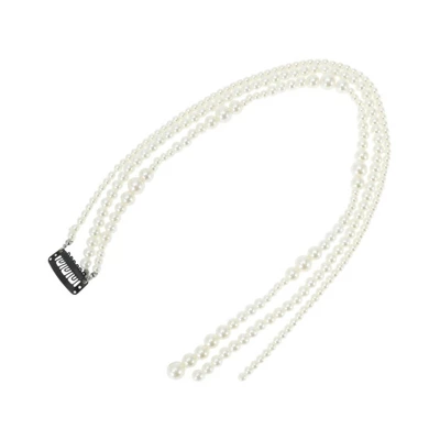 Unique Bargains Women's Fashion Faux Pearl Braided Hair Chain White 1 Pc 7 Unique Bargains Women's Fashion Faux Pearl Braided Hair Chain White 1 Pc - Image 5