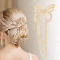 Unique Bargains Women's Butterfly Hair Stick Fork Pins 1 Pc