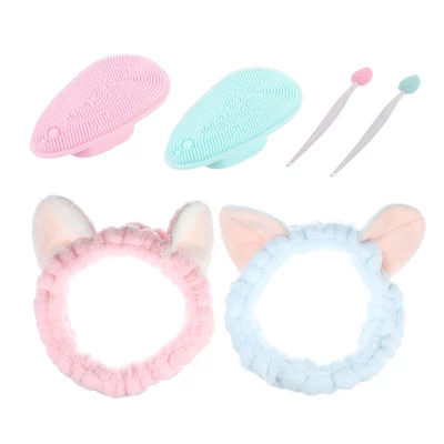 Unique Bargains Soft Plastic Silicone Cleansing Brush Cat Ears Headbands Pink Blue Green 6Pcs 8 Unique Bargains Soft Plastic Silicone Cleansing Brush Cat Ears Headbands Pink Blue Green 6Pcs - Image 6