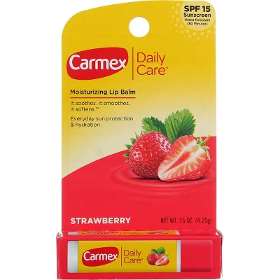 Carmex Strawberry Flavor Moisturizing Lip Balm Stick SPF 15, 0.15Z 5 Carmex Strawberry Flavor Moisturizing Lip Balm Stick SPF 15, 0.15Z - Image 3
