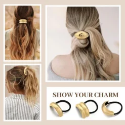 3PCS Gold Hair Ties, Metal Hair Ties For Thick Hair, Ponytail Cuffs 12 3PCS Gold Hair Ties, Metal Hair Ties For Thick Hair, Ponytail Cuffs -The Body Shop GUEST cab6c07d e06c 470a ae2a 5e7ab57f73ef