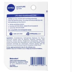 Nivea Kiss Essential Lip Moisture, 0.17 Oz, CASE OF 6