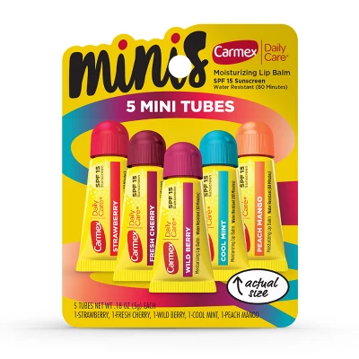 Carmex Daily Care Mini Moisturizing Lip Balm - Assorted Flavors - SPF 15 - 0.9oz/5ct 12 Carmex Daily Care Mini Moisturizing Lip Balm - Assorted Flavors - SPF 15 - 0.9oz/5ct - Image 10