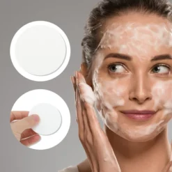 Unique Bargains Portable Round Compressed Facial Sponge 5 Pcs