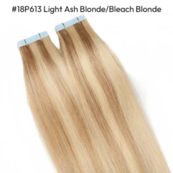 Jessie's Wig 16-26 Inch Tape In Hair Extensions 50g For Women Thin Hair Straight #18P613 Ash Blonde Highlighted Bleach Blonde 20 Pcs/Pack
